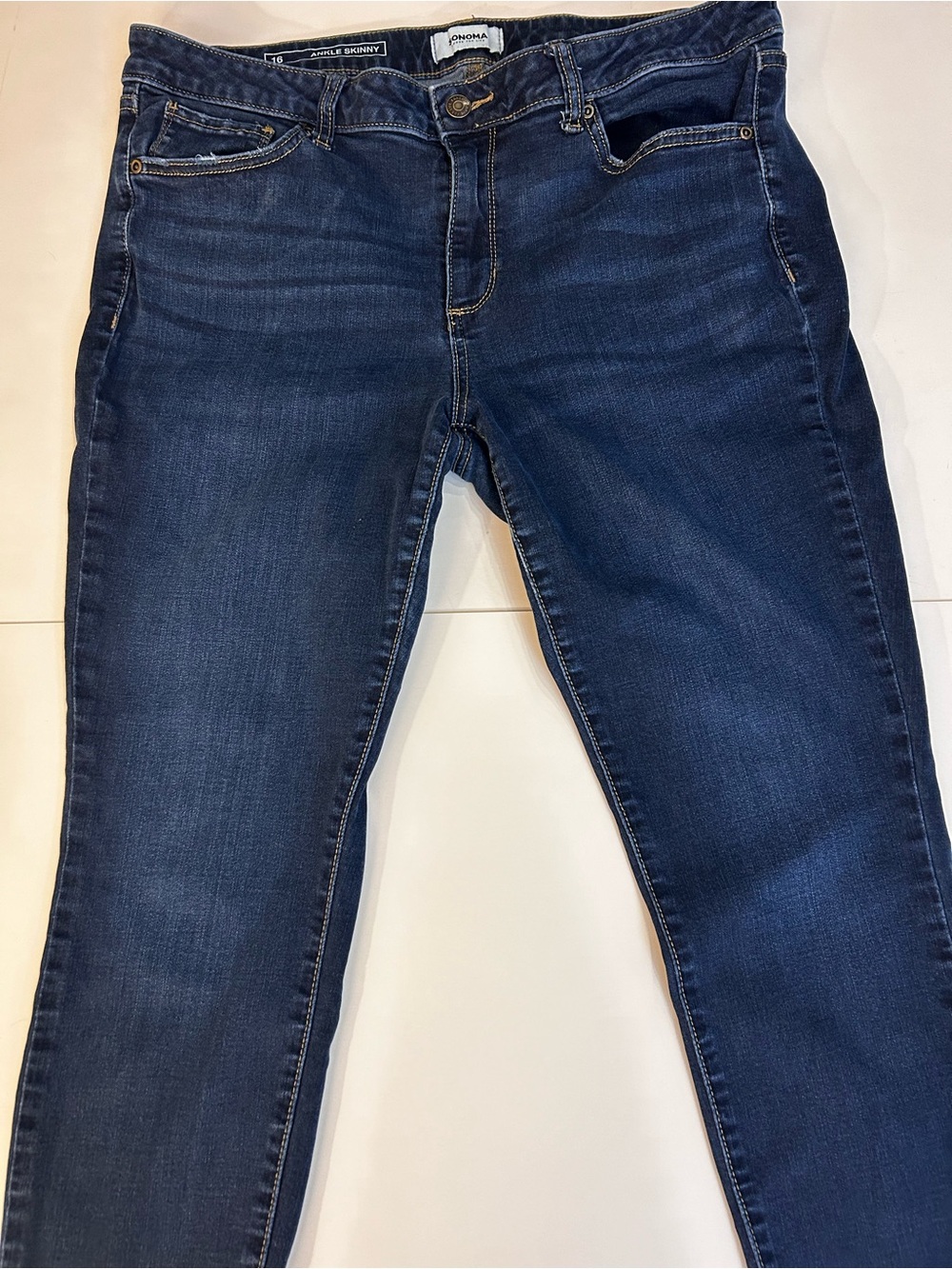 Sonoma Dark Blue Straight-Leg Skinny Women’s Jeans